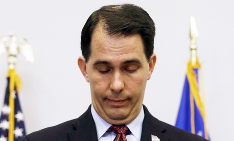 Republican presidential contender Scott Walker announces he is suspending his campaign