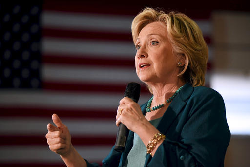 U.S. Democratic presidential candidate Hillary Clinton speaks at the Community Forum on Substance Abuse in Laconia N.H. on Sept. 17 2015