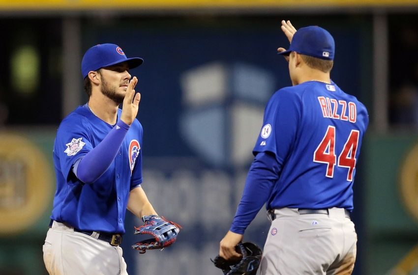 Chicago Cubs celebrate playoff berth with Wrigley Field fans