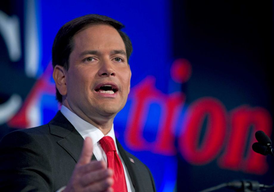 Republican presidential candidate Sen. Marco Rubio R-Fla. speaks during the Values Voter Summit held by the Family Research Council Action in Washington. After a summer largely spent raising money for his Republican campai