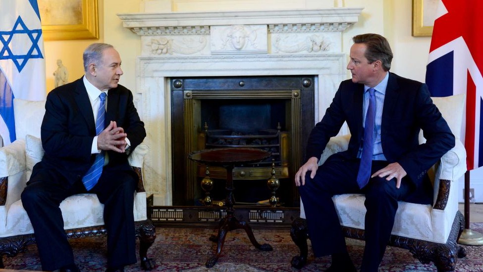 Prime Minister Benjamin Netanyahu meets with British Prime Minister David Cameron at 10 Downing Street