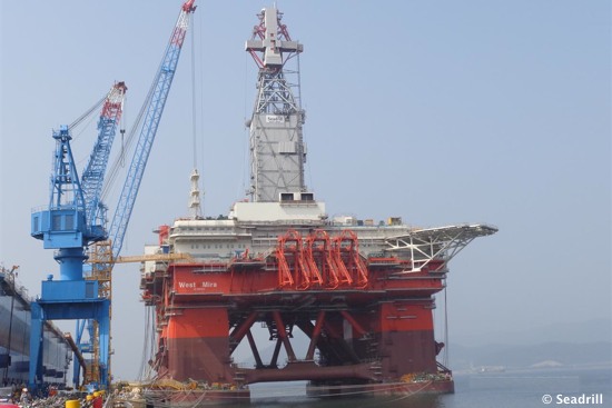 Seadrill's Half Built Offshore Semisubmersible Drilling Rig