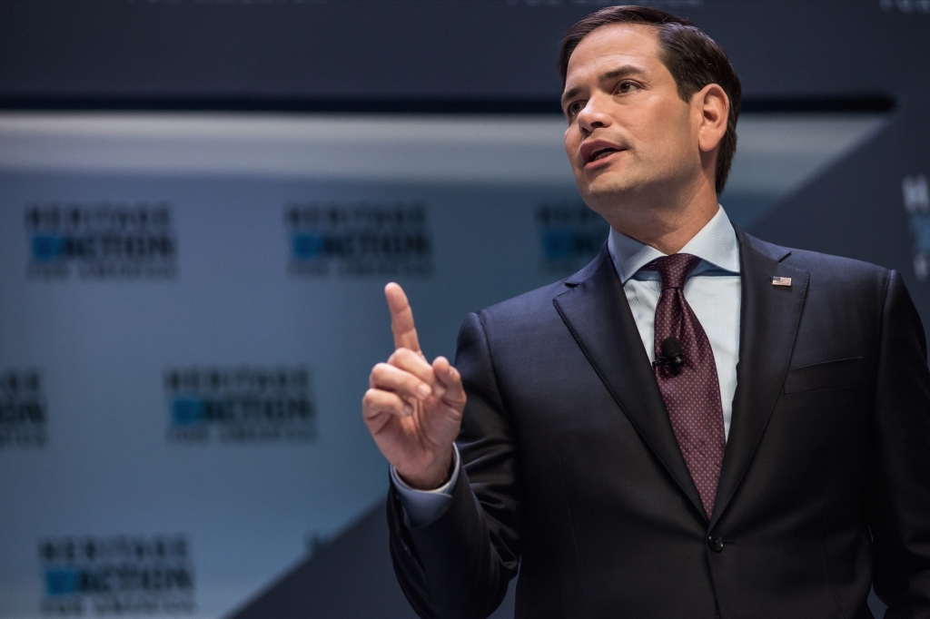 Sen. Marco Rubio R-Fla. speaks at a Sept. 18 forum for GOP presidential candidates in Greenville S.C. hosted by Heritage Action For America