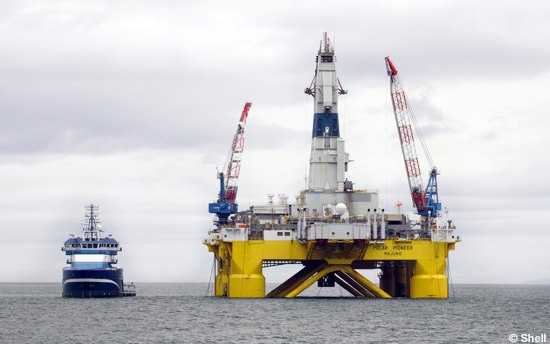 Shell's Offshore Arctic Drilling Rig Polar Pioneer Alaska