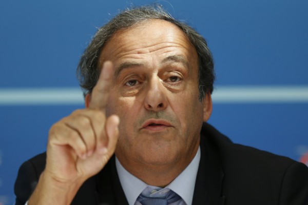 AFP  File  Valery HacheUEFA chief Michel Platini speaks during a UEFA press conference after the draw for the UEFA Europa League football group stage 2015/16 in Monaco