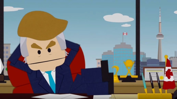 The widely-acclaimed episode of South Park'Where My Country Gone' parodies the Republican presidential hopeful's attitude on immigration and the U.S. presidential race at large