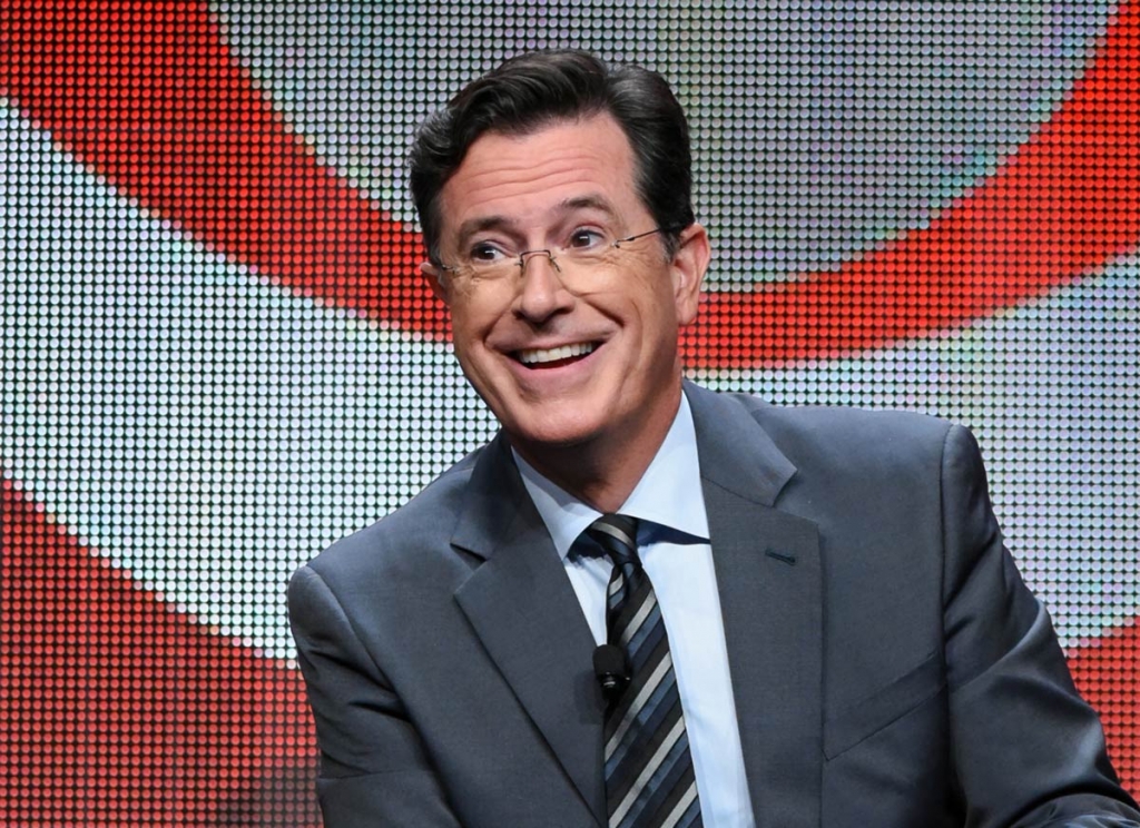 Stephen Colbert participates in the'The Late Show with Stephen Colbert segment of the CBS Summer TCA Tour in Beverly Hills California