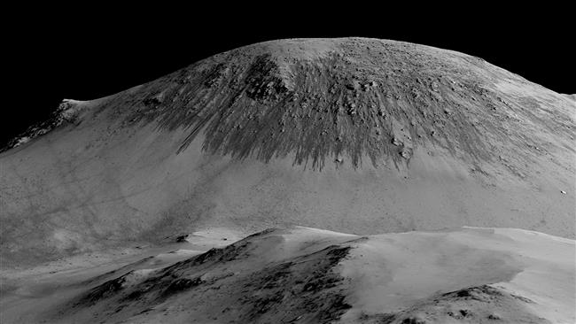 Satellite images have identified narrow streaks that appear on slopes during warm seasons lengthen and then fade when conditions become cooler