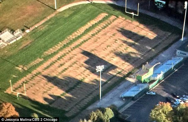 High School football field ruined after groundskeeper sprayed the turf with