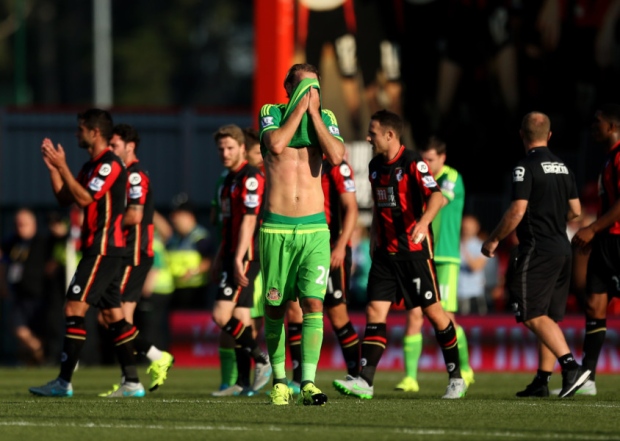 Bournemouth celebrate at the final whistle