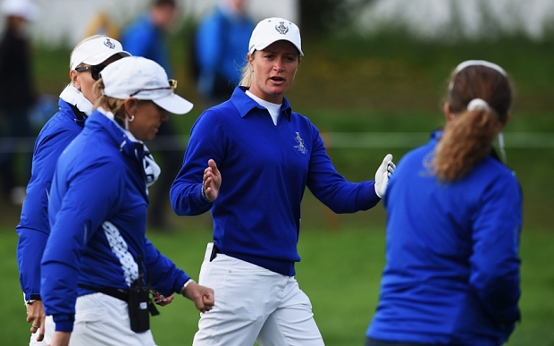 Suzann Pettersen apologises for Solheim Cup row