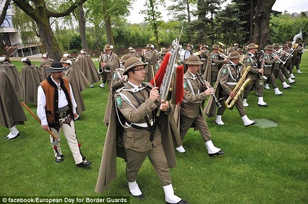 The European Union’s border guard agency lavished more than £250,000 on an away day with a marching band and dog handling displays