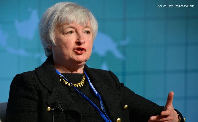 The Fed led by Janet Yellen, struck a mildly negative tone on the US economy