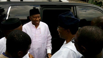 The immediate past president Goodluck Jonathan has visited the Ikenne home of the Awolowos to pay tributes to their matriarch Hannah Idowu Dideolu