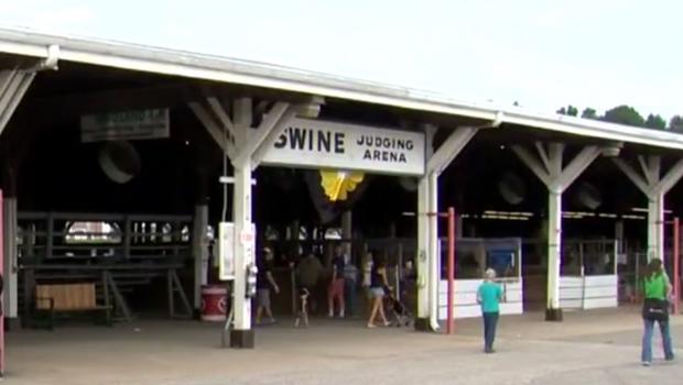 The swine barn at the Maryland State Fair in Timonium Maryland where a teenage boy allegedly raped a 9-year-old girl on Aug. 27 2015