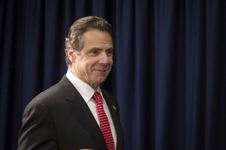 New York Governor Andrew Cuomo speaks during a news conference in the Manhattan borough of New York