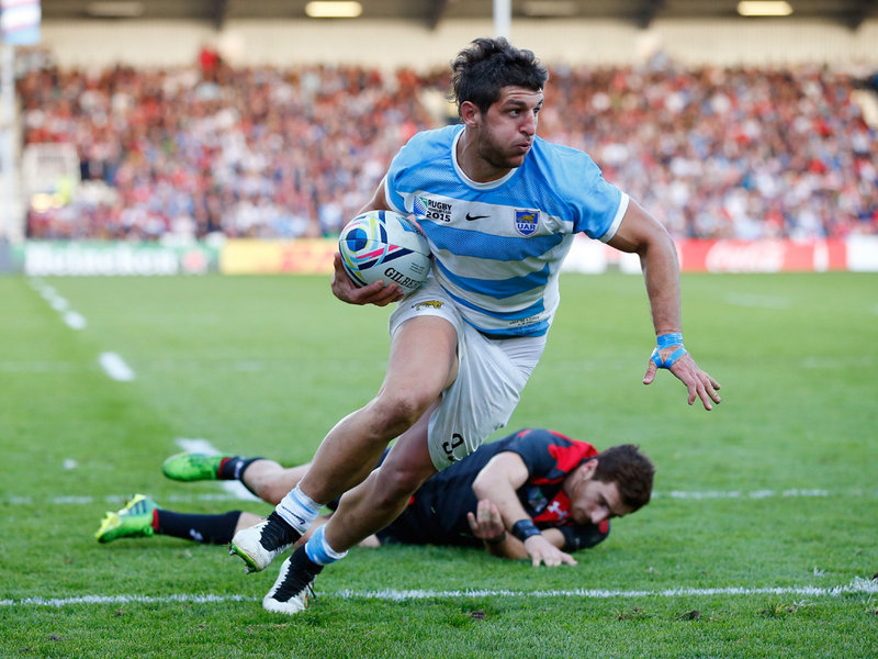 Tomas Cubelli goes in to score for Argentina