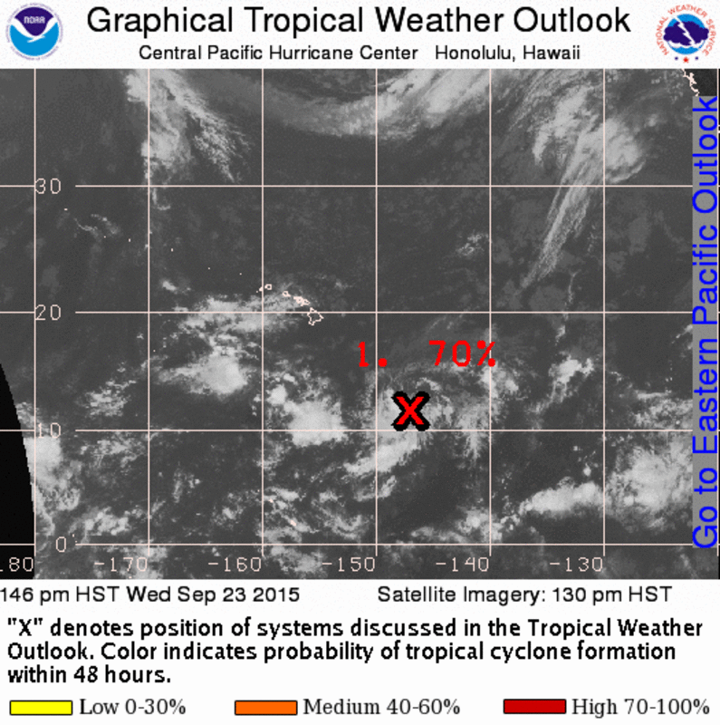 Tropical Disturbance 96-C. Image credit NWS  CPHC  NOAA