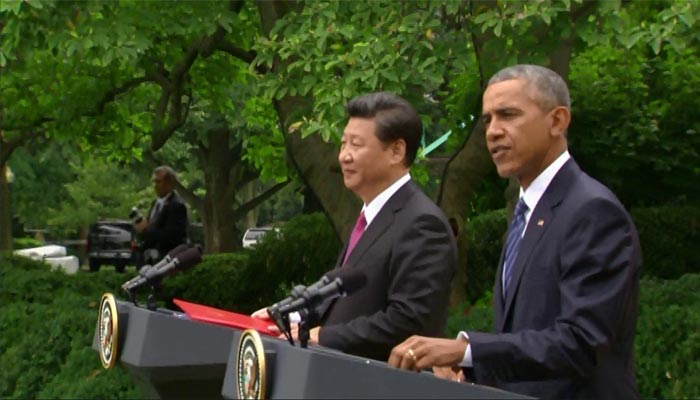 Chinese President Xi Jinping and U.S. President Barack Obama meet on Friday during a part of the foreign dignitary's trip the United States