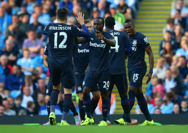 Victor Moses of West Ham United celebrates