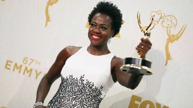 Actress Viola Davis winner of the award for Outstanding Lead Actress in a Drama Series for 'How to Get Away With Murder&#039, poses in the press room at the 67th Annual Primetime Emmy Awards at Microsoft Theater