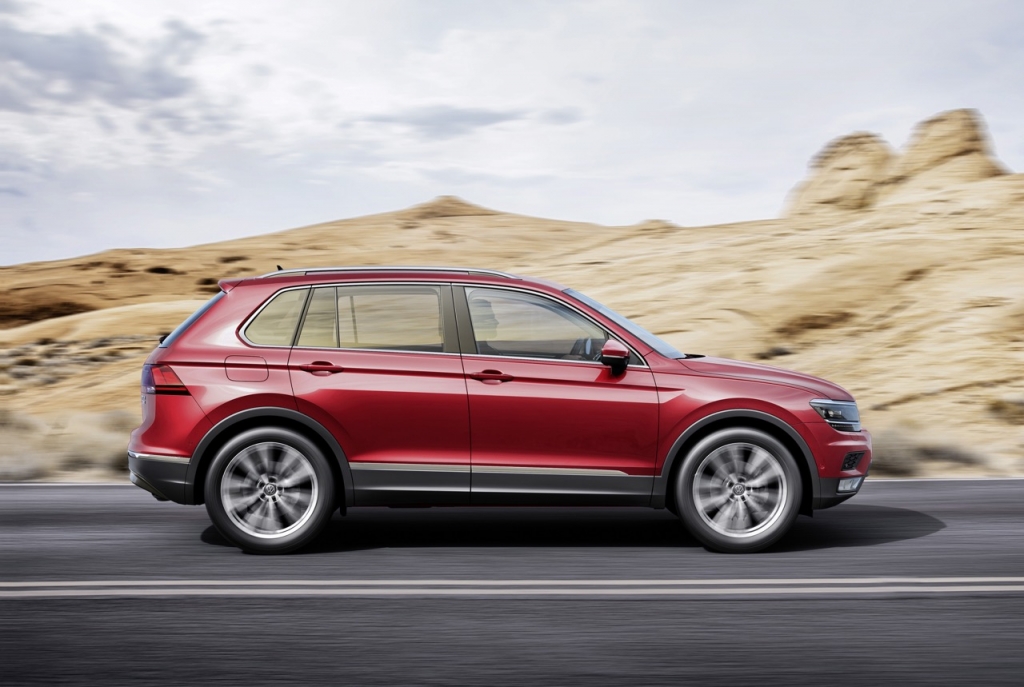 India-bound 2016 VW Tiguan side unveiled ahead of debut