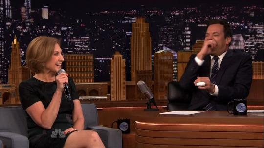 Carly Fiorina Sang To Her Dog On 'Jimmy Fallon&apos