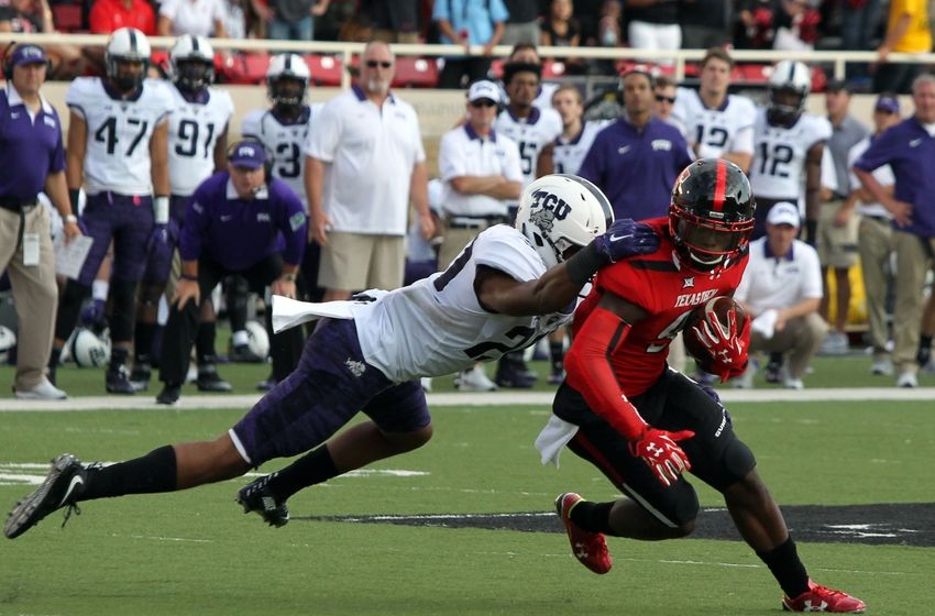 No. 3 TCU avoids upset by Texas Tech by toe-tap in wild game