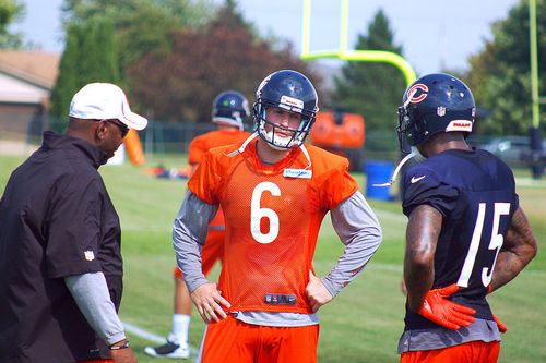 Wikimedia Commons  MjglasgowChicago Bears quarterback Jay Cutler in 2012 training camp