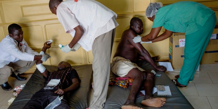 Wounded case management in General Hospital after new wave of violence in Bangui