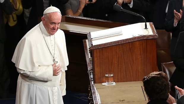 Pope Francis Congress water glass