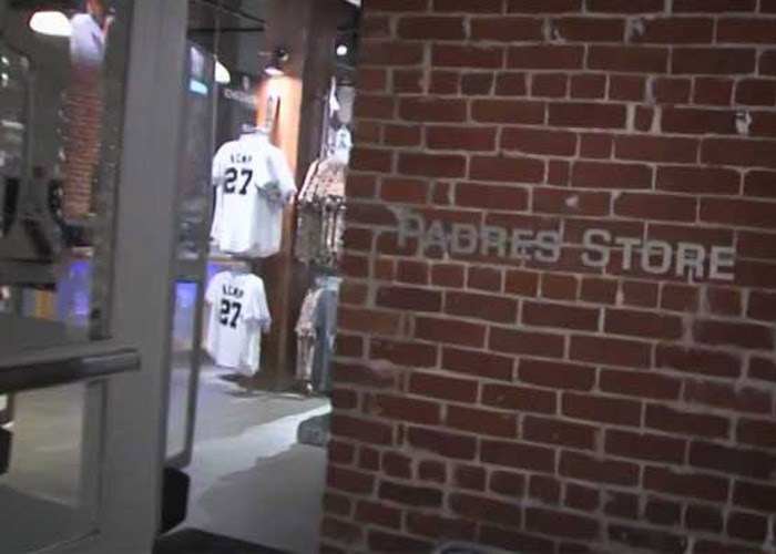 The baby was born in front of the Padres store