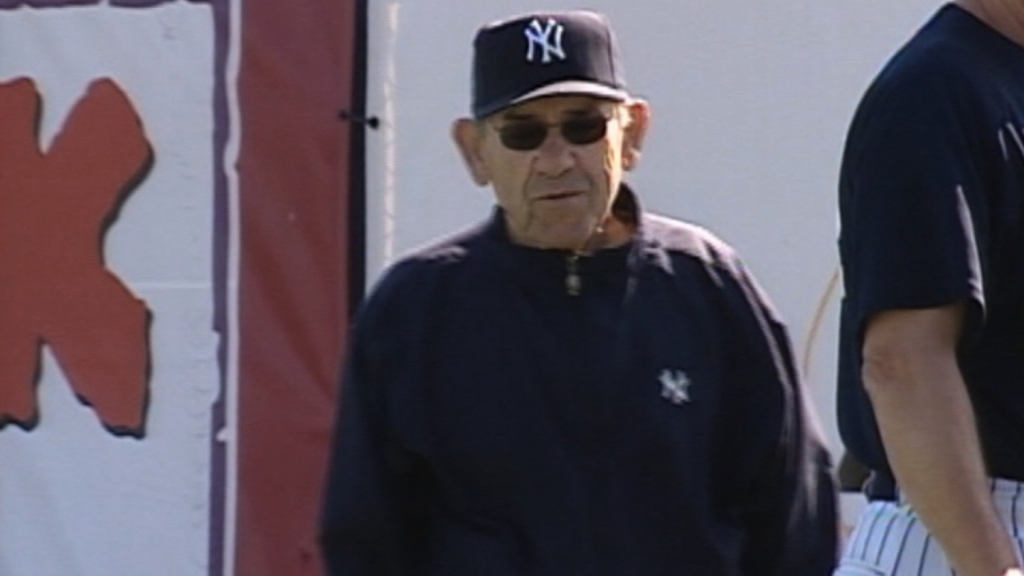 Yogi Berra at NY Yankees spring training in Tampa FL