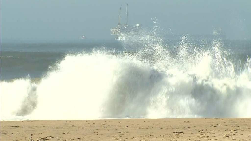 A combination of high tides and building surf prompted a coastal flood advisory in Southern California through Oct. 30 2015