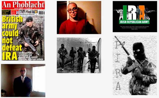 A screen-grab of the My Space page of multiple killer Chris Harper-Mercer which he adorned with images glorifying the IRA