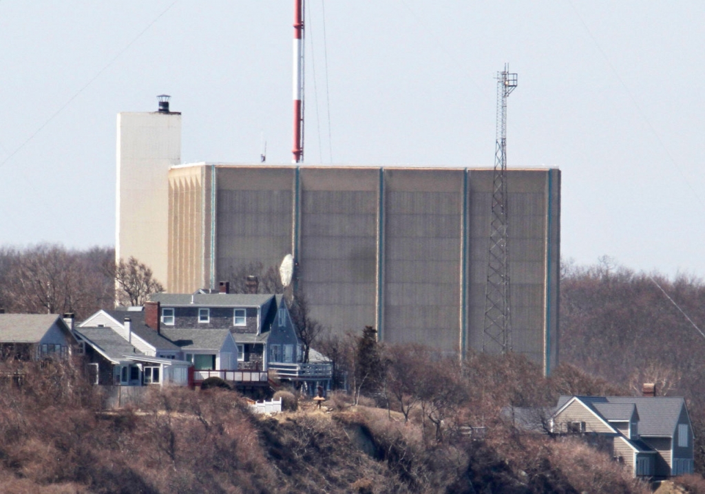 A tower at Pilgrim Nuclear Power Station in Plymouth is seen in a 2011 file