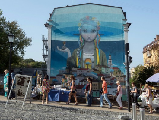 AFP  Genya Savilov In just a year Kiev has exploded with dozens of street art projects created by both Ukrainian and international artists