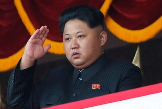 North Korean leader Kim Jong Un salutes at a parade in Pyongyang North Korea