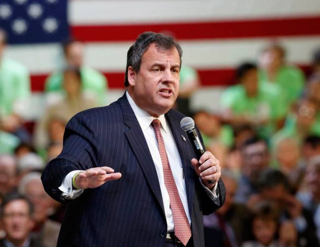 Republican presidential candidate Gov. Chris Christie speaks at a No Labels Problem Solver convention Monday Oct. 12 2015 in Manchester N.H