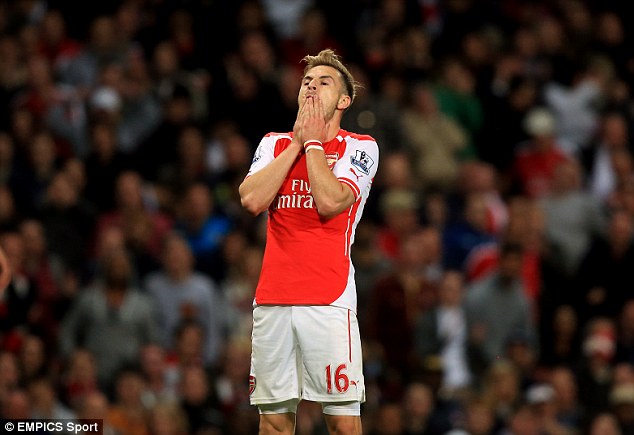 Aaron Ramsey whose form for Arsenal has been patchy this season risked the ire of his club's fans