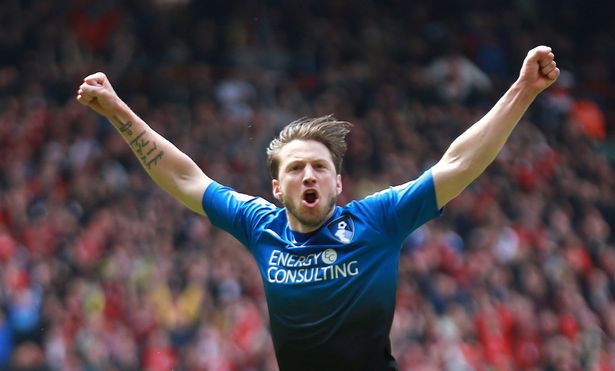 Bournemouth's Harry Arter celebrates scoring the second goal