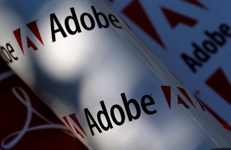 Adobe company logos are seen in this