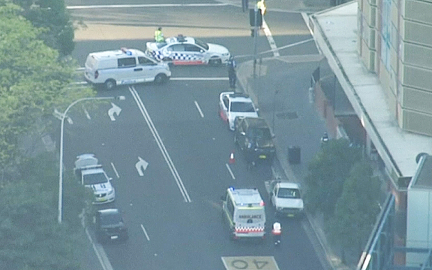 Aerial view of the crime scene