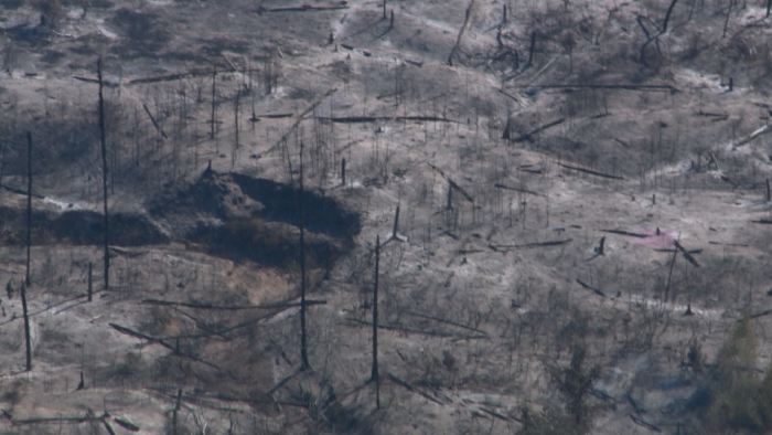 Aerials of Hidden Pines Fire