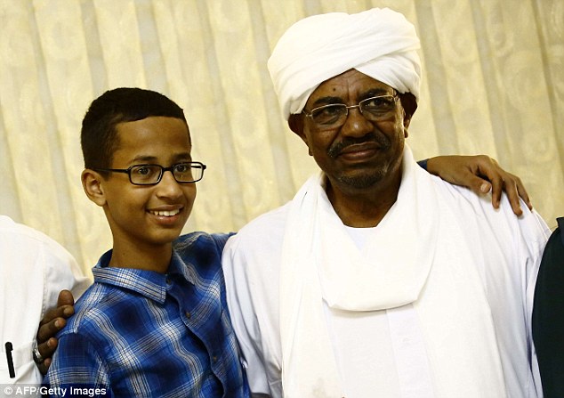 Ahmed Mohamed the 14-year-old who was arrested after bringing a homemade clock that was mistaken for a bomb to his Texas high school has met with controversial Sudan President Omar al-Bashir