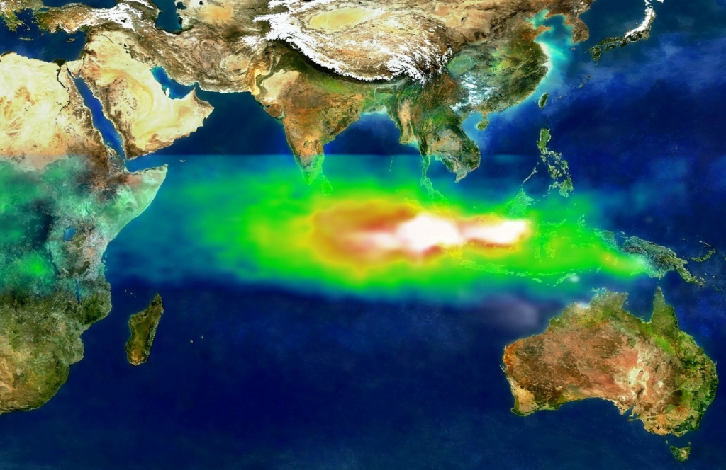 Air pollution from the 1997 Indonesian forest fires previously regarded as the worst on record