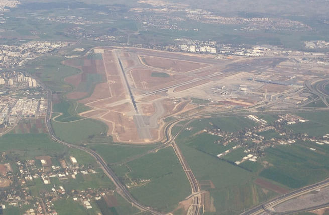 An aerial view of Tel Aviv