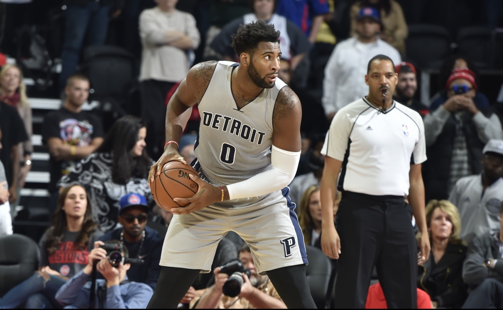 AUBURN HILLS MI- OCTOBER 30 Andre Drummond #0 of the Detroit Pistons handles the ball against the Chicago Bulls