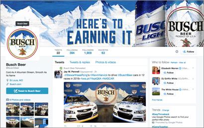 Anheuser-Busch’s Busch brand is
returning to NASCAR in 2016 by sponsoring Kevin Harvick and the No. 4 team of Stewart Haas Racing