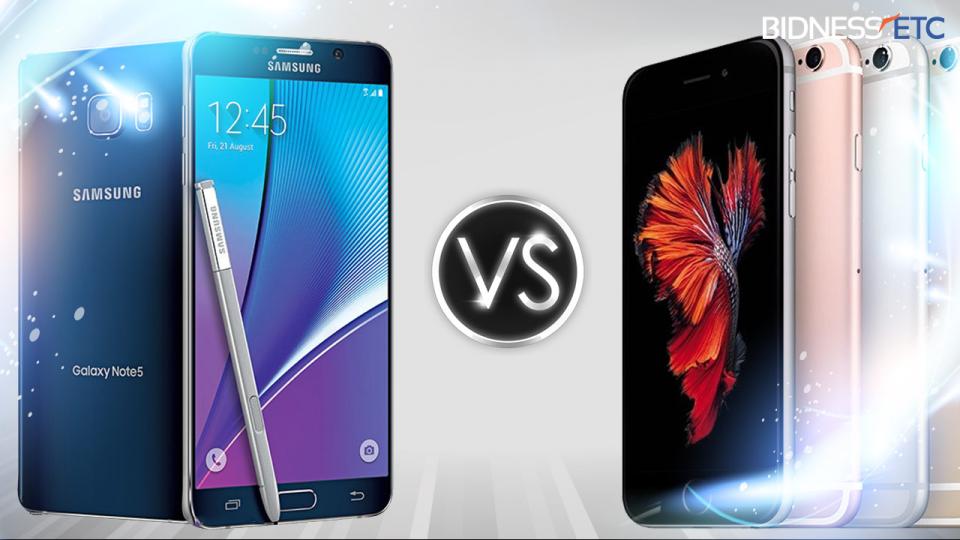 Apple iPhone 6s Plus Vs Samsung Galaxy Note 5